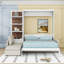 Grand lit escamotable avec canapé et tablettes-850395394