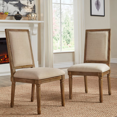 Hildemar 20.5'' H Linen Upholstered Side Chair