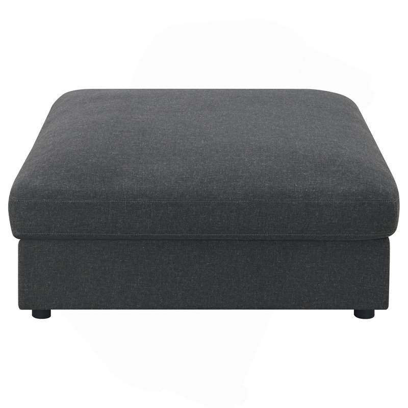 Repose-pieds carré rembourré (un seul repose-pieds), Gris anthracite