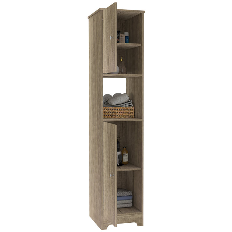 Armoire à linge en chêne clair Brighton, Chêne clair