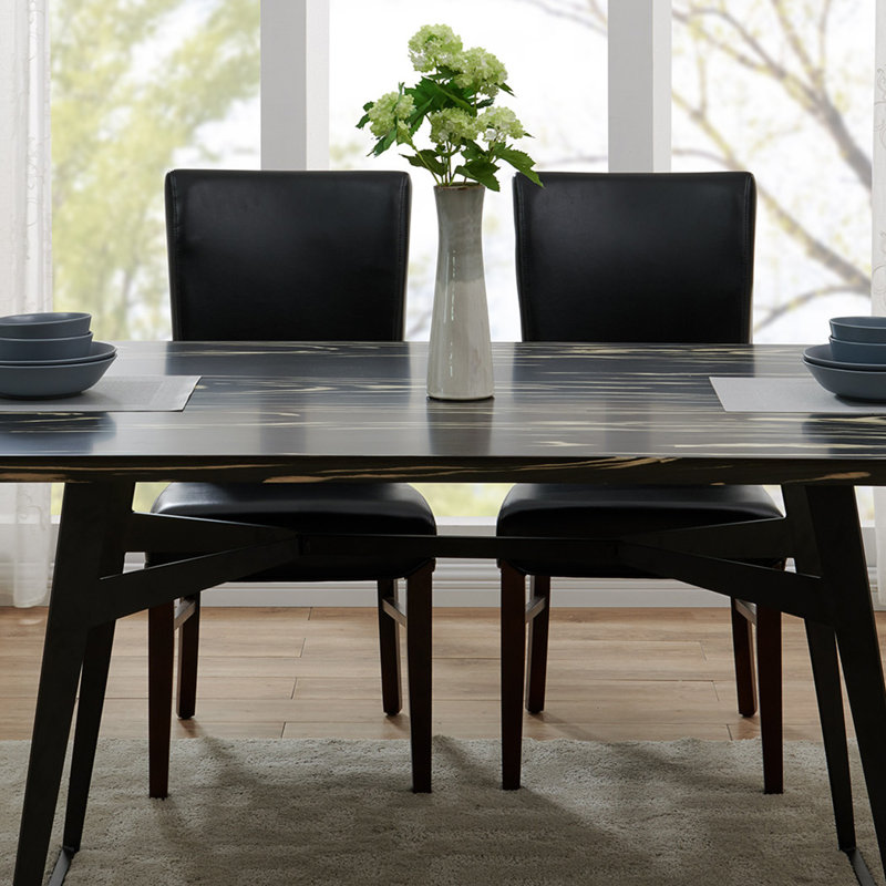 Liliana 19.5'' H Upholstered Dining Parsons Chair, Black