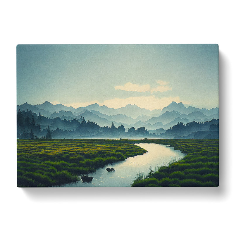 Distant Mountain s Vol.1 - Wrapped Canvas, 50cm H x 76cm W x 3cm D