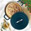Cocotte en fonte antiadhésive ronde avec couvercle