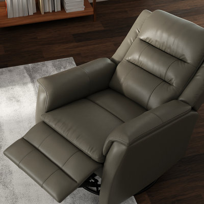 Fauteuil inclinable et oscillant Global Home avec repose-pieds manuel gris Madras