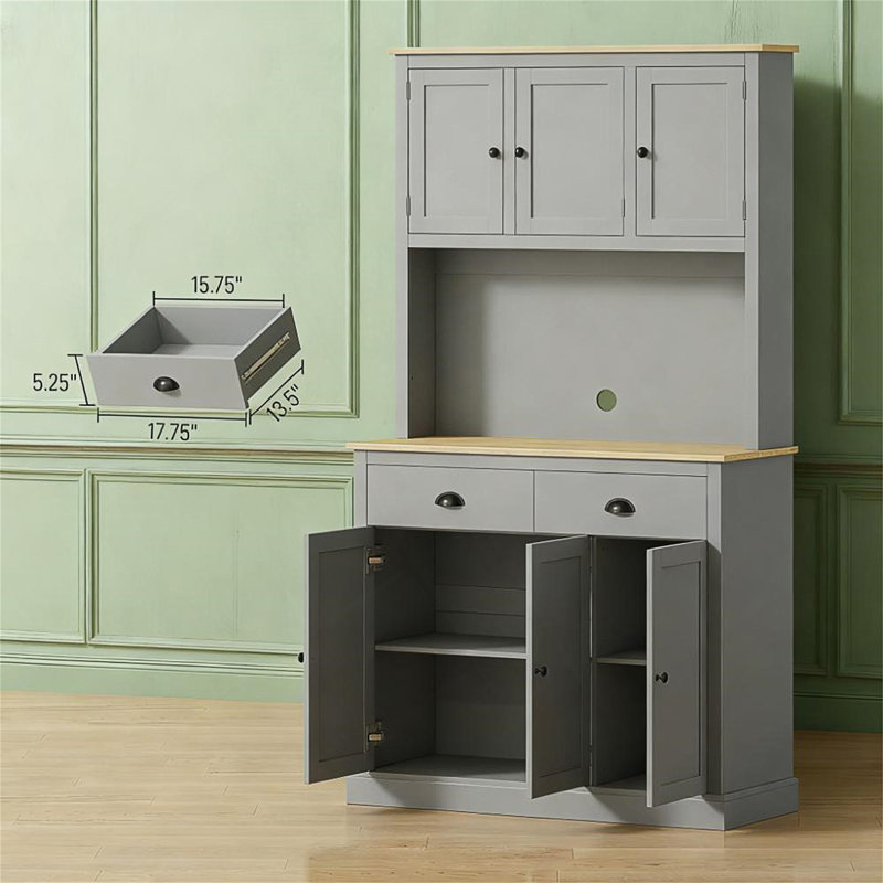 Armoire de cuisine autoportante de 71 po de hauteur