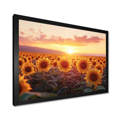 Drechsler Sunflowers At Sunset - Sunflowers Wall Art