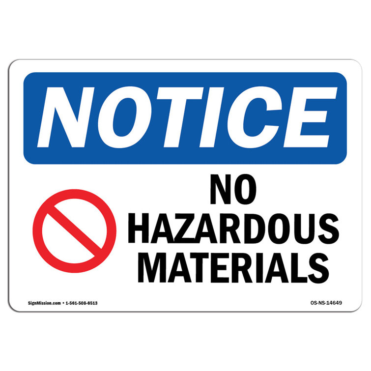 SignMission No Hazardous Materials Sign with Symbol | Wayfair