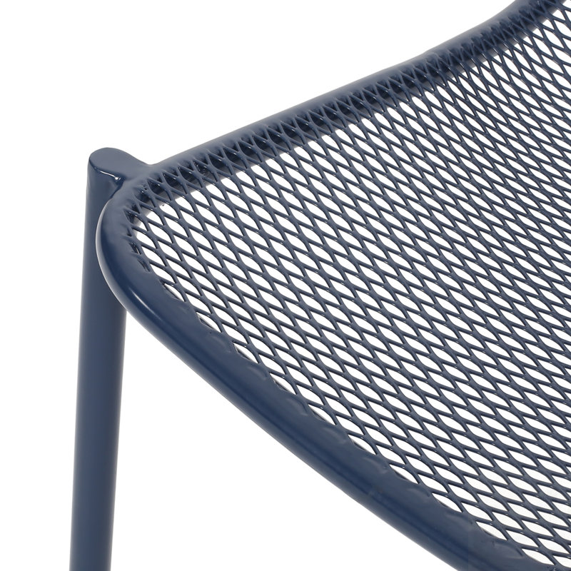 Ensemble de conversation d'extérieur 3 pièces avec structure en fer - 2 chaises en filet et 1 table d'appoint, idéale pour le patio et le balcon
