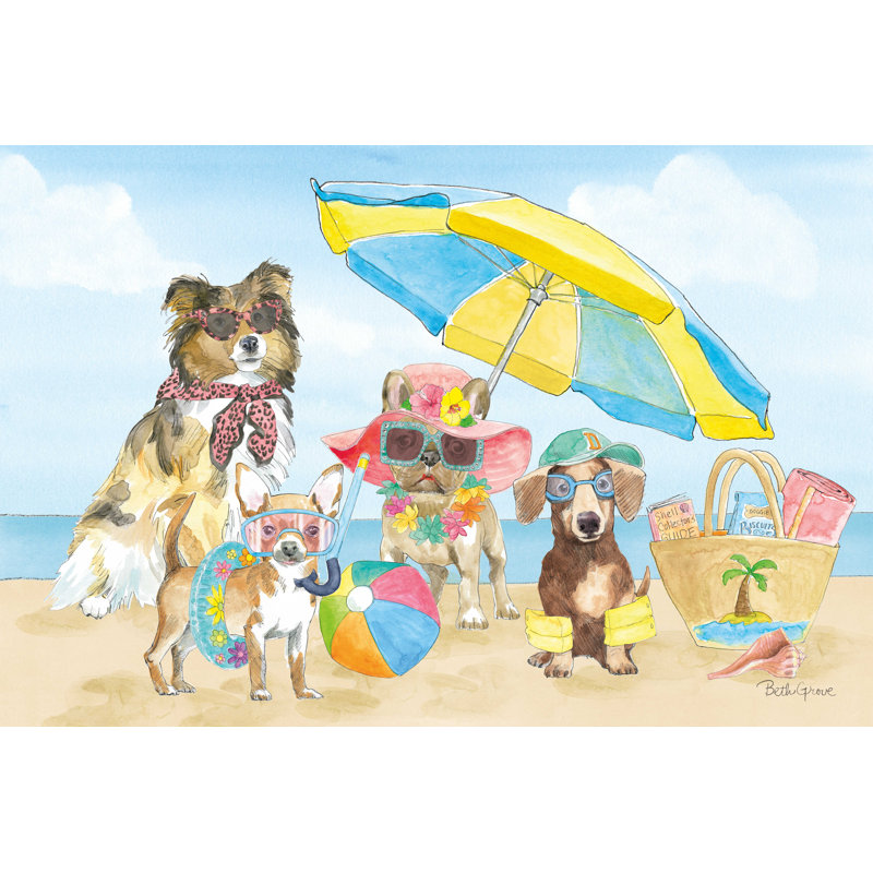 " Summer Paws I " by Beth Grove, 24" H x 36" W x 1.25" D