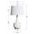 26'' Modern Ceramic And Solid Wood Table Lamp With USB Ports (White) - MCM Modern Funky Accent Table Lamps For Bedroom Bedside/Nightstand, Living Room & Desk-1004441236