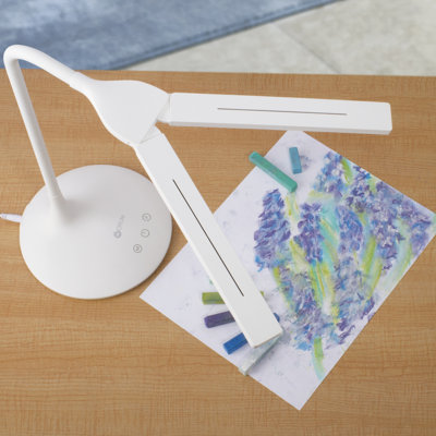 OttLite Pivot LED Desk Lamp, Dual Shade Desk - 3 Colors , Timer, Adjustable Neck & TouchControls