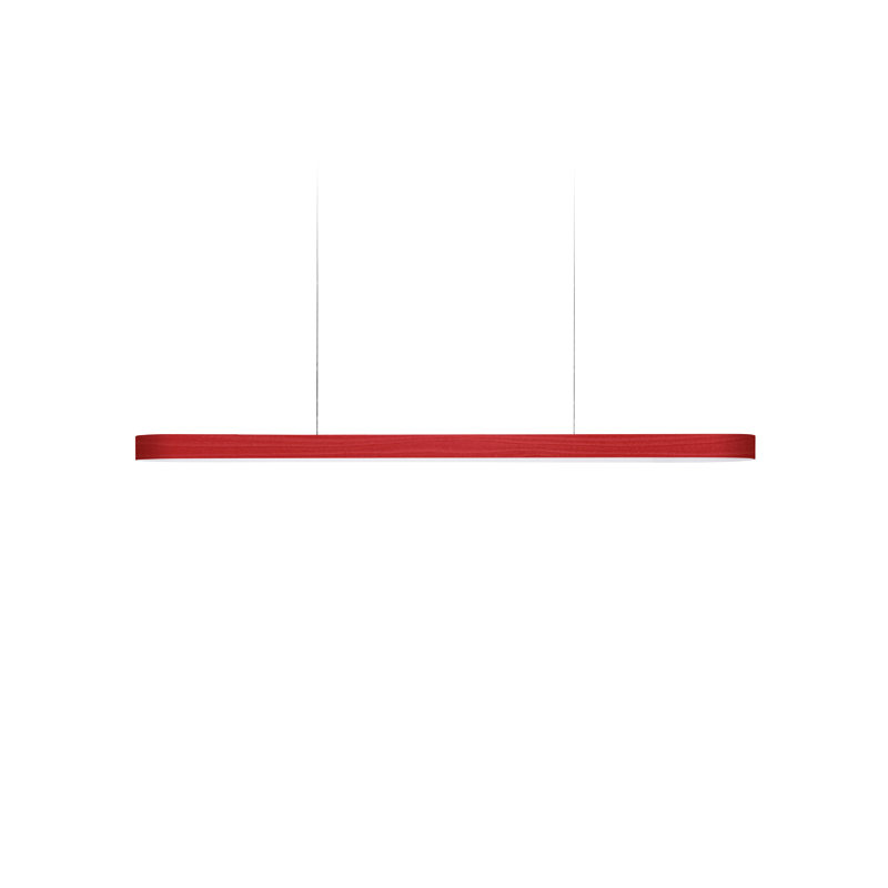1 - Light LED Pendant, 98" H x 47.2" W x 2" D, Red, Matte White