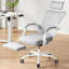 Chaise de bureau ergonomique avec repose-pieds, chaise de bureau en filet avec appui-tête, chaise d'ordinateur à haut dossier avec support lombaire réglable pour bureau à domicile-762022295