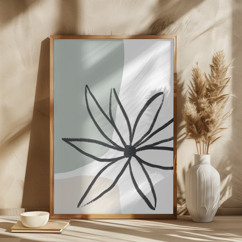 Flower Mint, 60.96 cm H x 91.44 cm W