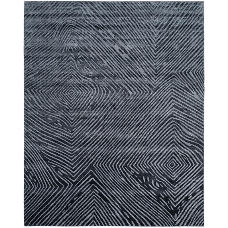 Tapis en coton tissé à la main Abenamar, Rectangle 8 pi x 10 pi