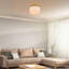 Plafonnier semi-encastré en tissu 3 lumières Tekamah-59518742-59518743