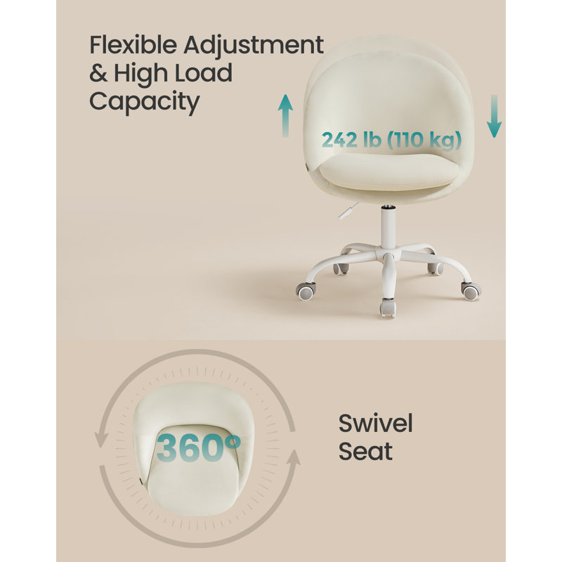 Akon Office Chair, White, Cloud White