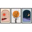 "Style méditerranéen, lune, soleil, arbre, variété, nature, illustrations abstraites, art moderne, décor bohème chic", 3 pièces-100780909-100780910