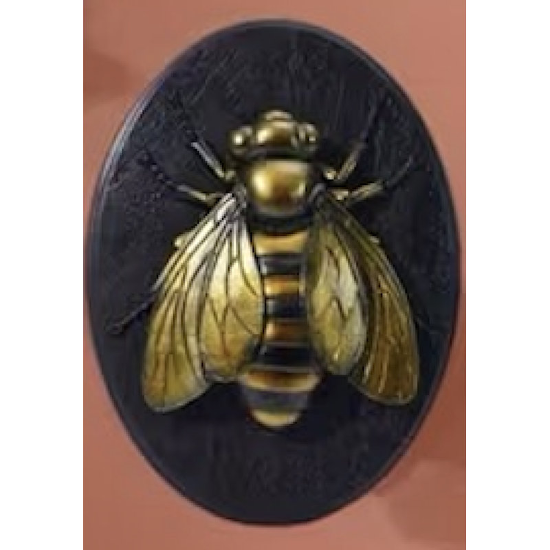 Élégante décoration murale abeille dorée élégante