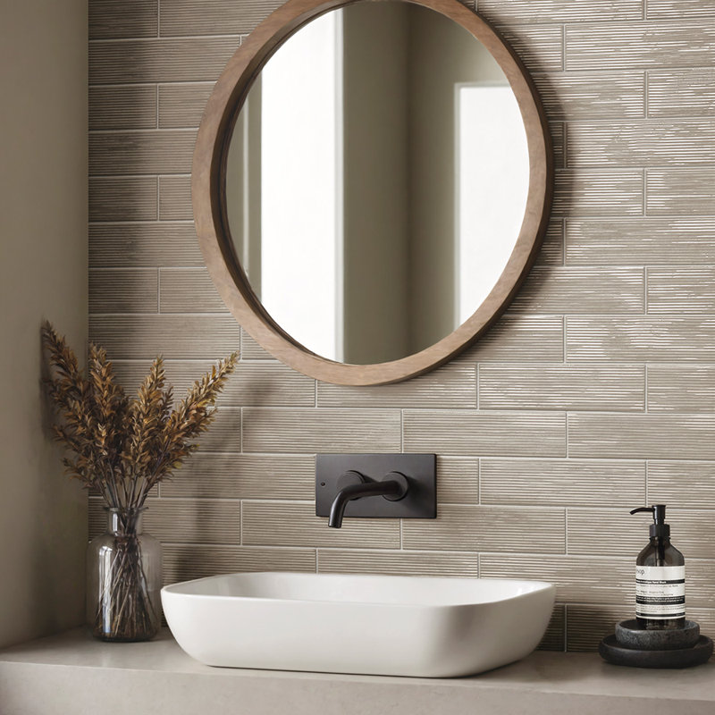 Reef 3X12 Porcelain Wall Tile, Sand