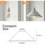 8cm H Metal Cone Lamp Shade in White