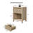 Allete Modern Fluted 1-Drawer Nightstand With Open Shelf Storage-1428846378