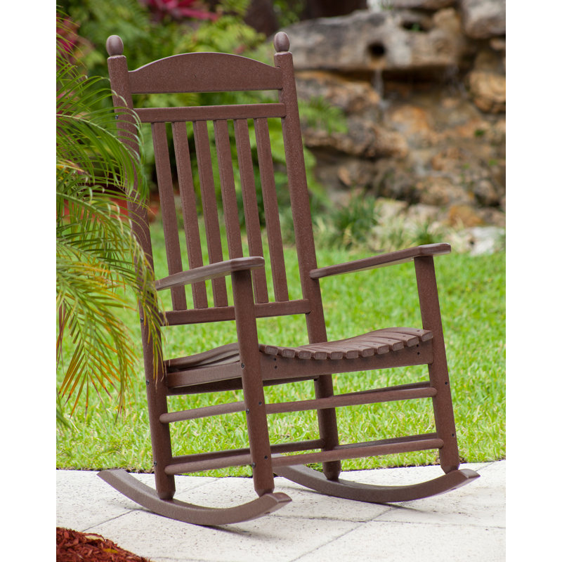 Chaise berçante à bascule POLYWOOD Jefferson, Acajou