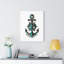 Blue Anchored Hebrews 6:19 - Wrapped Canvas Print