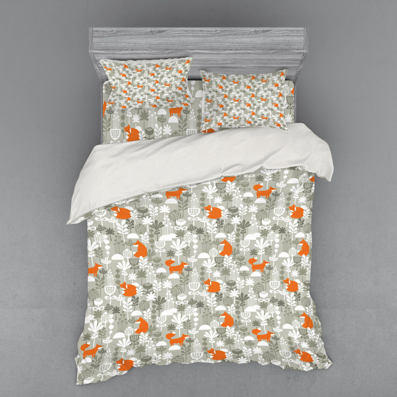 Farmhouse / Country Polyester Floral Duvet Cover