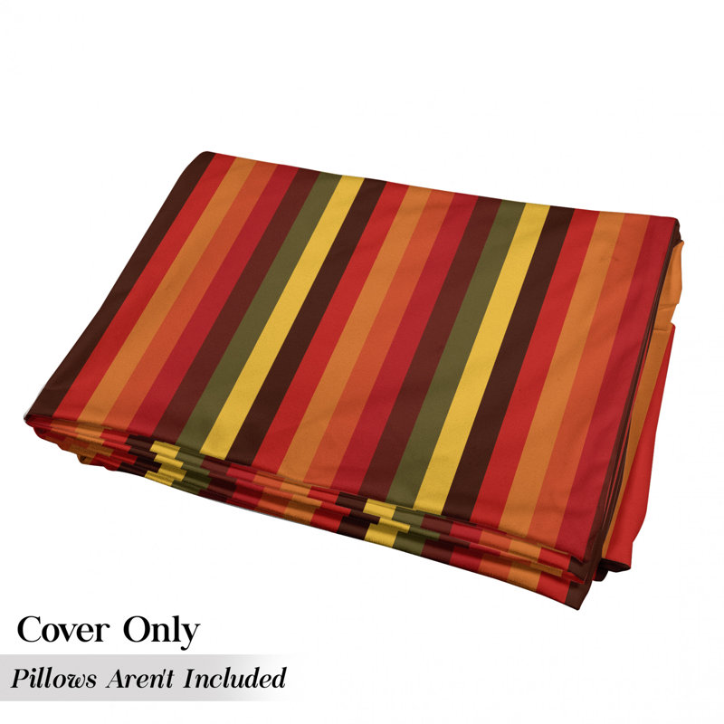 Housse de coussin d'extérieur à lignes droites, H 2 po x l 27 po x P 88 po