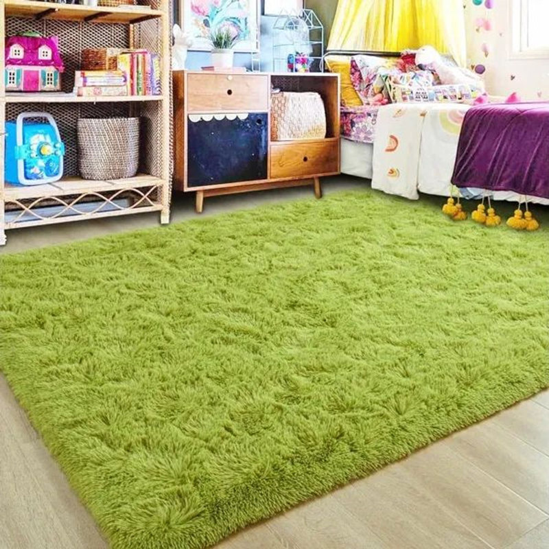 Solid Colour Shag Area Rug, Rectangle 245cm x 305cm