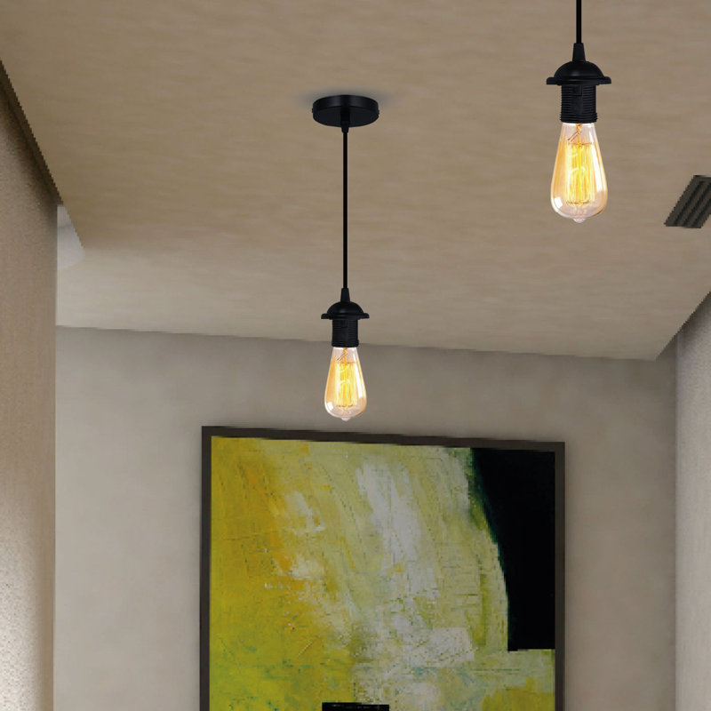 Schiavo 1 - Light Jar Pendant, Black, Black