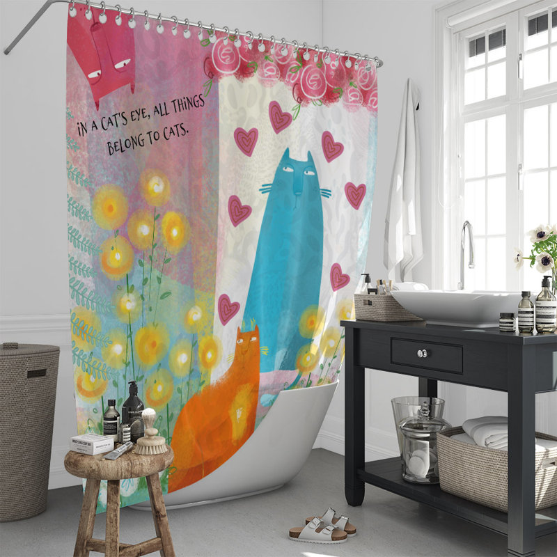 Rideau de douche simple Villapando, H 70 po x l 72 po