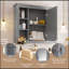 Armoire de rangement murale moderne pour salle de bain 35 po x 28 po, armoire à pharmacie, armoire murale moderne avec miroir, armoire à miroir avec 6 tablettes ouvertes (meuble-lavabo non inclus)-922956863