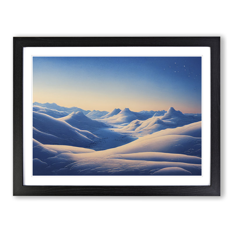 Winter Sunrise Mountains Vol.1 - Framed Print, Black Framed, 46cm H x 64cm W x 2cm D