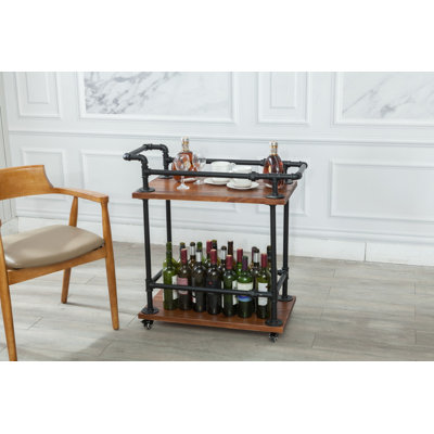 Jorim Solid Wood Bar Cart