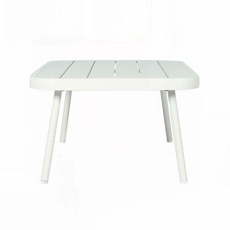 Causeuse et table d'extérieur, Gris, Blanc