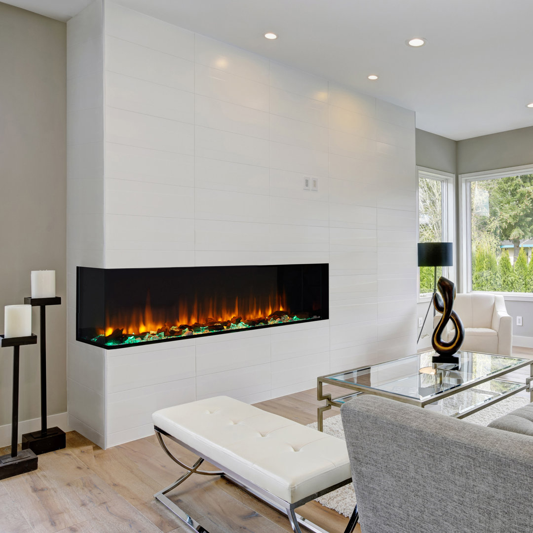 Castleton Fires & Fireplaces Black Electric Fireplace with 6824.28 BTU