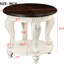 Table de salon en bois massif de 22 po avec tablette, beige et couleur, facile à assembler, placage à chaud, table d'appoint ronde arrondie et sécuritaire, tablette pour espace, protégée-631067859