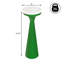 Oliver Contemporary 8" x 22.25" Green Metal Pedestal Drink Table with White Marble Top, Small Round Accent End Table for Living Room-2013759077