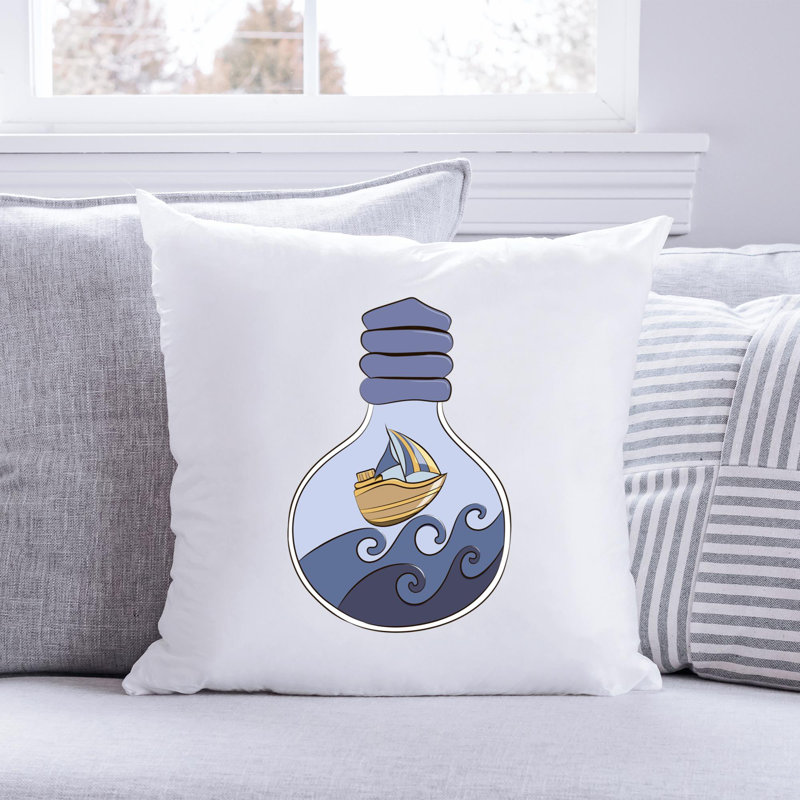 Nautical Sea Life_28 - Coussin décoratif inclus, H 20 po x l 20 po
