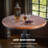 Juveriya Pine Round Solid Wood Top Metal Base Dining Table