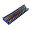 Atmosphere 2 in. x 8 in. Iridescent Recycled Glass Handmade Trim Decorative Wall & Pool Tile