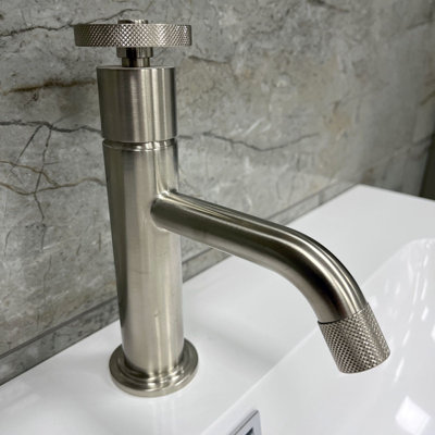 Robin Mono Basin Mixer Tap - Brushed Nickel