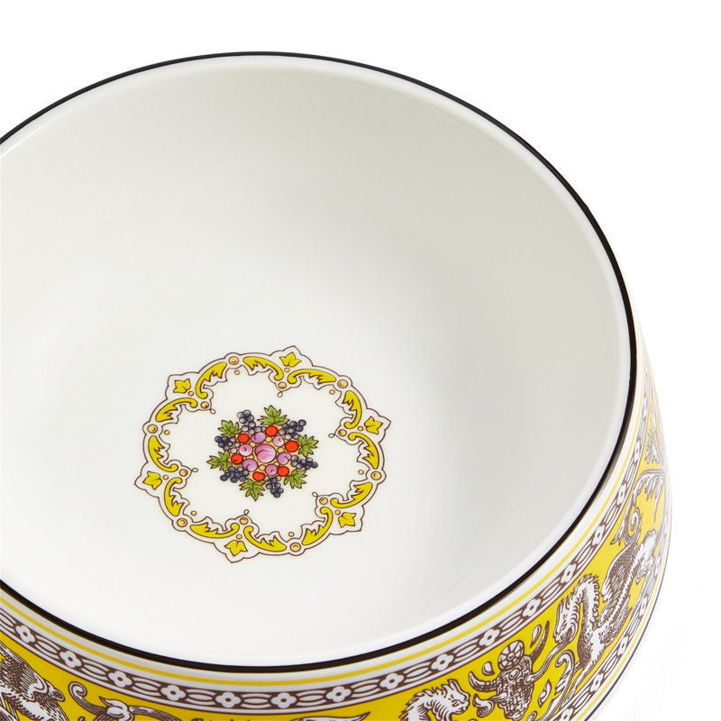 Florentine Citron Pet Bowl 21cm 8.2in, Yellow