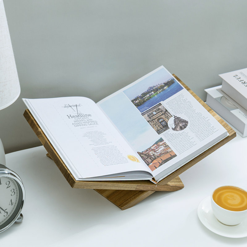 Support pour livre de cuisine Acacia