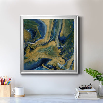 Golden Sea - peinture sur toile encadrée