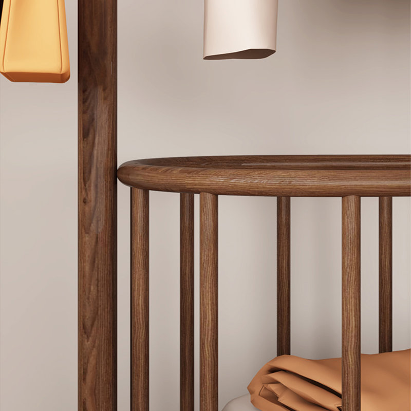 Coat Rack with Grate Hamper & Wheels