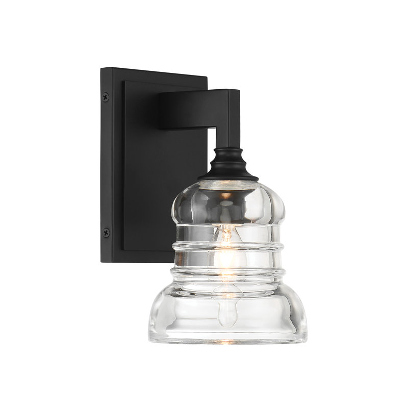 Straus 1 Light Sconce, Black