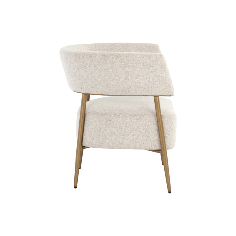 Lounge Chair, Brown Polyester